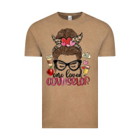 Vintage Coffee messy bun one loved counselor Vintage Tee - MaliasSmallBusiness