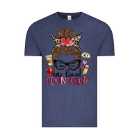 Vintage Denim messy bun one loved counselor Vintage Tee - MaliasSmallBusiness