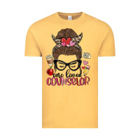 Vintage Mustard messy bun one loved counselor Vintage Tee - MaliasSmallBusiness