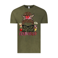 Vintage Olive messy bun one loved counselor Vintage Tee - MaliasSmallBusiness