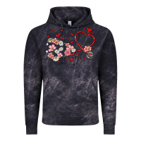 Cloud Black valentine's day stethoscope Vintage Hoodie - MaliasSmallBusiness