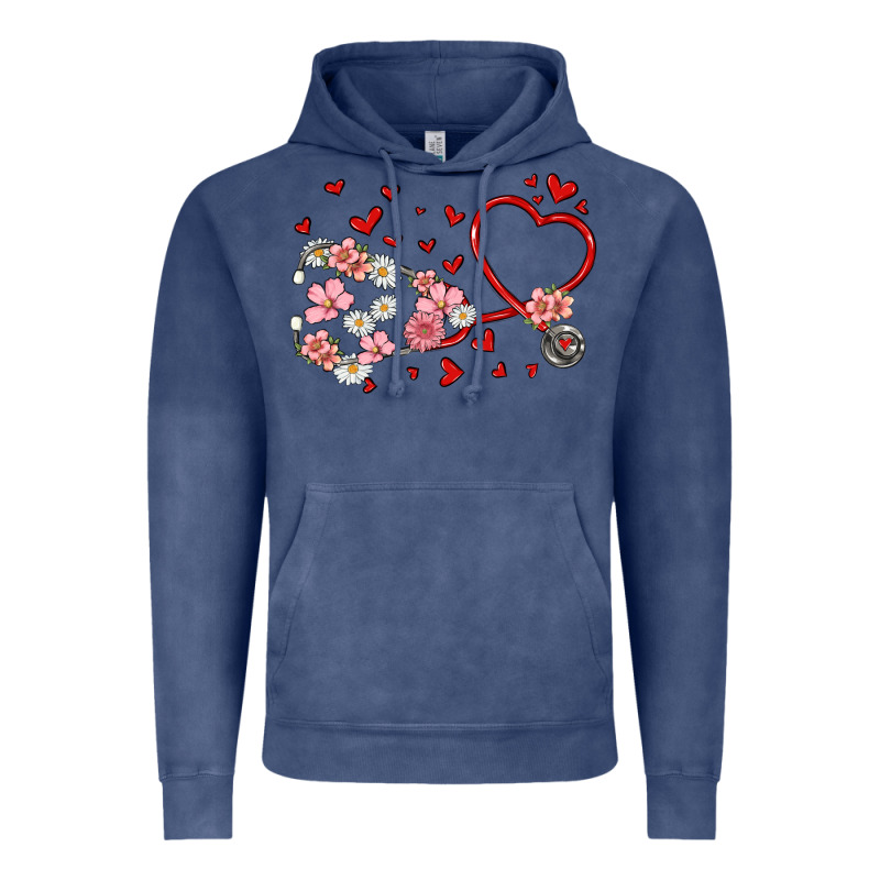 Valentine's Day Stethoscope Vintage Hoodie by MaliasSmallBusiness | Teevron