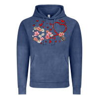 Vintage Denim valentine's day stethoscope Vintage Hoodie - MaliasSmallBusiness