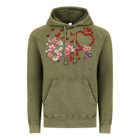 Vintage Olive valentine's day stethoscope Vintage Hoodie - MaliasSmallBusiness