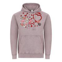 Vintage Zinc valentine's day stethoscope Vintage Hoodie - MaliasSmallBusiness