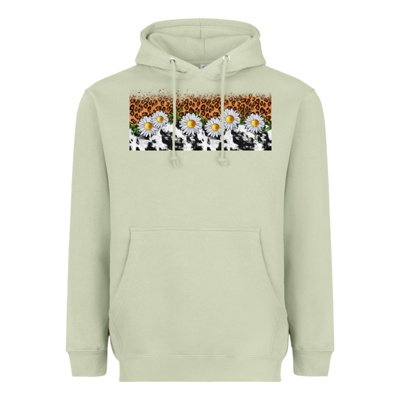 Cowhide Leopard Daisies Heavyweight Hoodie by TumblerDesignByShophia | Teevron