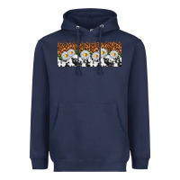 Navy cowhide leopard daisies Heavyweight Hoodie - TumblerDesignByShophia