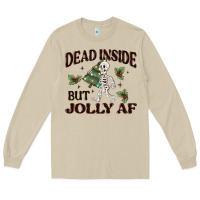 Mushroom dead inside but jolly af Long Sleeve Tee - MaliasSmallBusiness