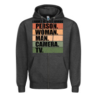 Charcoal Heather Person Woman Man Camera Tv Zipper Hoodie - Bettercallsaul