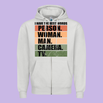 Person Woman Man Camera Tv Zipper Hoodie Designed By Bettercallsaul
