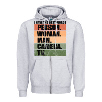 Heather Grey Person Woman Man Camera Tv Zipper Hoodie - Bettercallsaul