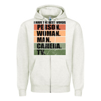 Oatmeal Heather Person Woman Man Camera Tv Zipper Hoodie - Bettercallsaul