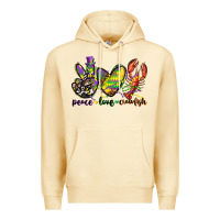 Pina Colada peace love crawfish mardi gras Premium Hoodie - CowGirlArtShop