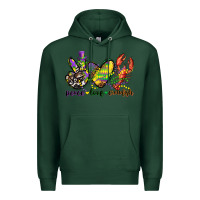 Sports Green peace love crawfish mardi gras Premium Hoodie - CowGirlArtShop
