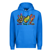 True Royal peace love crawfish mardi gras Premium Hoodie - CowGirlArtShop