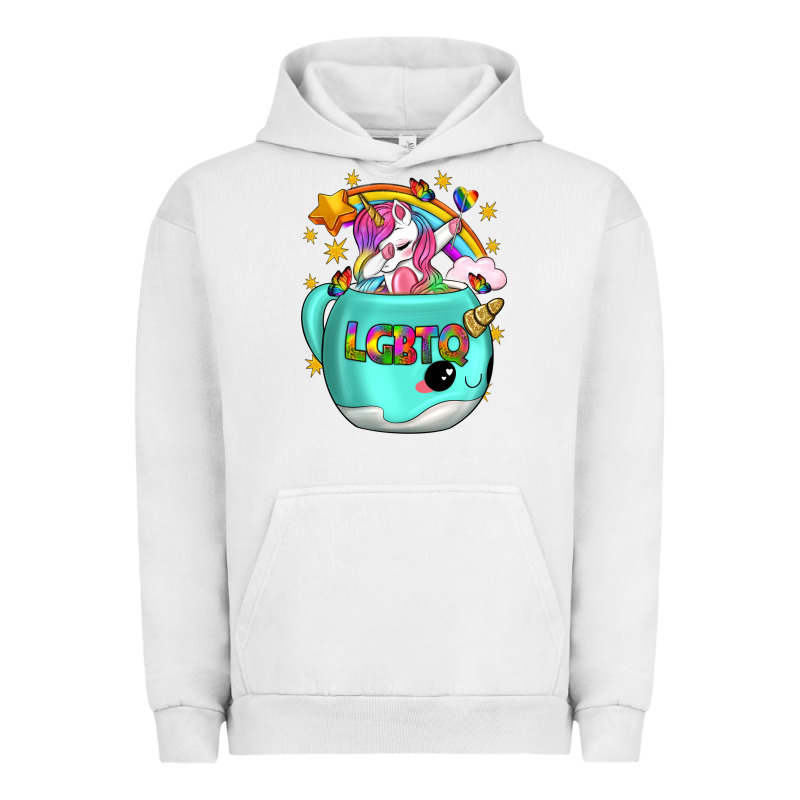 Lgbtq Unicorn And Narwhal Mug Urban Hoodie by BundleAndBundleShop | Teevron