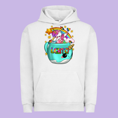 Lgbtq Unicorn And Narwhal Mug Urban Hoodie Designed By Bundleandbundleshop