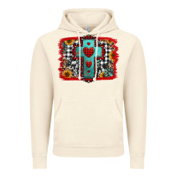 Vintage Artic Christmas cross with background Vintage Hoodie - Jasminsmagicworld