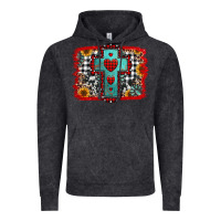 Vintage Black Christmas cross with background Vintage Hoodie - Jasminsmagicworld