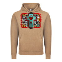 Vintage Coffee Christmas cross with background Vintage Hoodie - Jasminsmagicworld