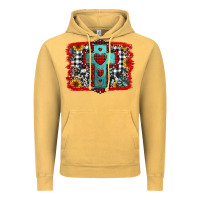 Vintage Mustard Christmas cross with background Vintage Hoodie - Jasminsmagicworld