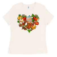 Bone fall pumpkin heart Ladies Tee - AdoDesignShop
