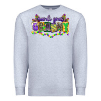 Heather Grey mardi gras grammy Premium Sweatshirt - CowGirlArtShop