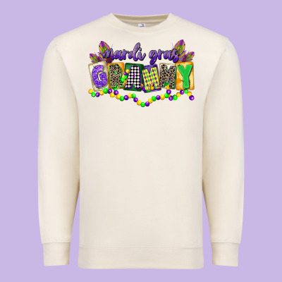 Mardi Gras Grammy Premium Sweatshirt Designed By Cowgirlartshop