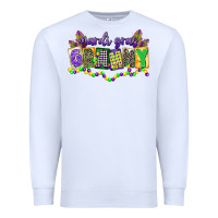 White mardi gras grammy Premium Sweatshirt - CowGirlArtShop