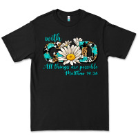 Black with god all things are possible daisy Premium Tee - AdoDesignShop