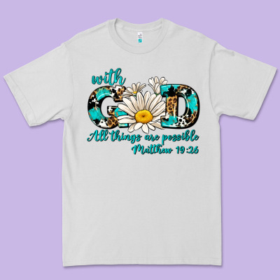 With God All Things Are Possible Daisy Premium Tee Designed By Adodesignshop