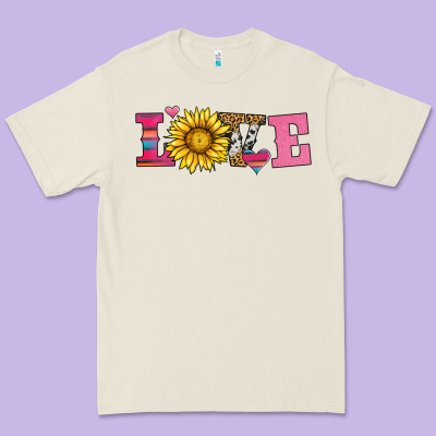 Love Sunflower Valentines Day Premium Tee Designed By Adodesignshop