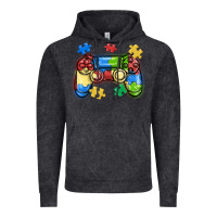 Vintage Black autism awareness video game controller Vintage Hoodie - MaliasSmallBusiness