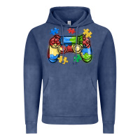 Vintage Denim autism awareness video game controller Vintage Hoodie - MaliasSmallBusiness