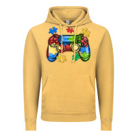 Vintage Mustard autism awareness video game controller Vintage Hoodie - MaliasSmallBusiness