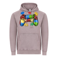 Vintage Zinc autism awareness video game controller Vintage Hoodie - MaliasSmallBusiness