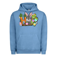 Pigment Pebble Blue hop easter day Urban Hoodie - FaDigitalArtStudio