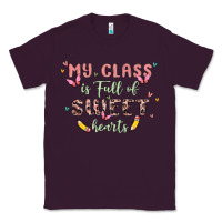 Plum my class is full of sweet hearts Classic Tee - MaliasSmallBusiness