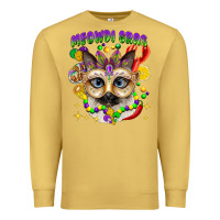 Antique Gold meowdi gras mardi gras cat Premium Sweatshirt - CowGirlArtShop