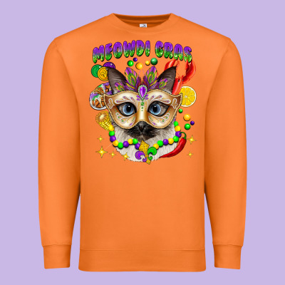 Meowdi Gras Mardi Gras Cat Premium Sweatshirt Designed By Cowgirlartshop