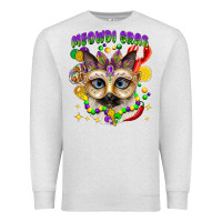 Oatmeal Heather meowdi gras mardi gras cat Premium Sweatshirt - CowGirlArtShop