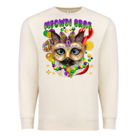 Sandshell meowdi gras mardi gras cat Premium Sweatshirt - CowGirlArtShop