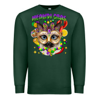 Sports Green meowdi gras mardi gras cat Premium Sweatshirt - CowGirlArtShop