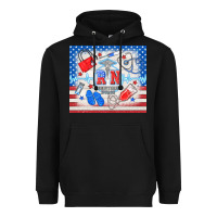 Black American memorial day rn registered nurse Heavyweight Hoodie - TumblerDesignByShophia
