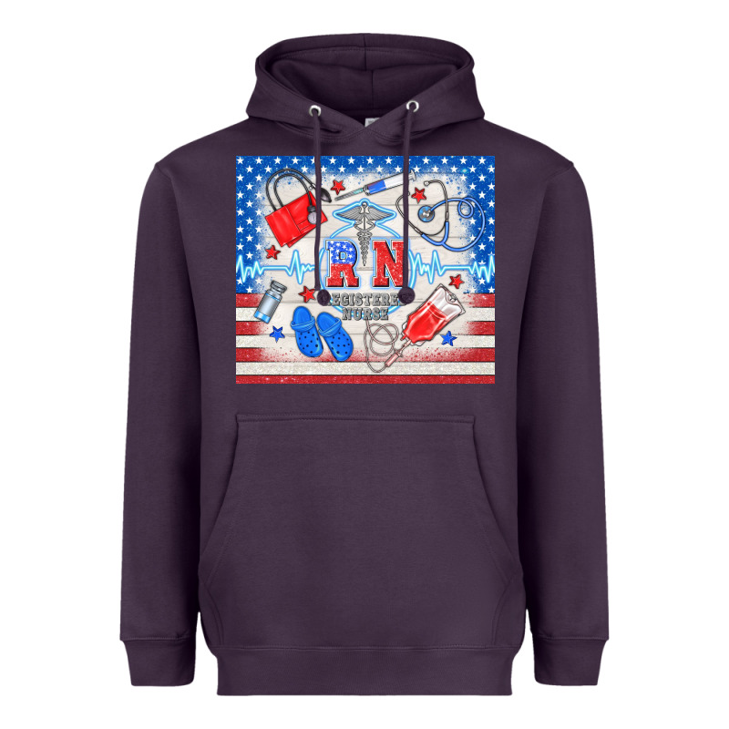 American Memorial Day Rn Registered Nurse Heavyweight Hoodie by TumblerDesignByShophia | Teevron