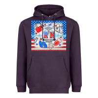 Plum American memorial day rn registered nurse Heavyweight Hoodie - TumblerDesignByShophia
