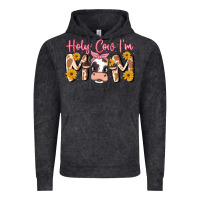 Vintage Black holy cow i'm mom Vintage Hoodie - MaliasSmallBusiness