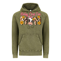 Vintage Olive holy cow i'm mom Vintage Hoodie - MaliasSmallBusiness