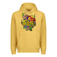 Antique Gold texas map mardi gras Premium Hoodie - CowGirlArtShop
