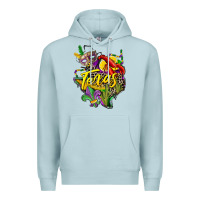 Blue Mist texas map mardi gras Premium Hoodie - CowGirlArtShop